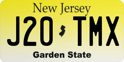 NJ license plate J20TMX
