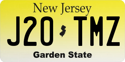 NJ license plate J20TMZ