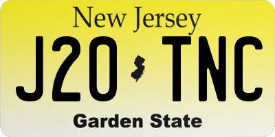 NJ license plate J20TNC