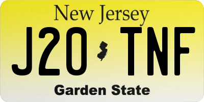 NJ license plate J20TNF