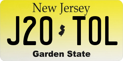 NJ license plate J20TOL