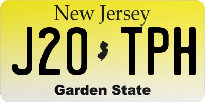 NJ license plate J20TPH