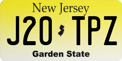 NJ license plate J20TPZ