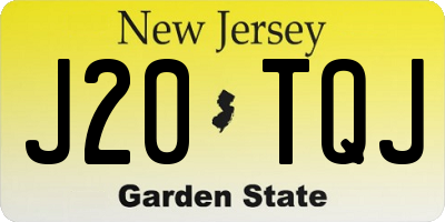 NJ license plate J20TQJ