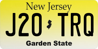 NJ license plate J20TRQ