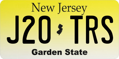 NJ license plate J20TRS
