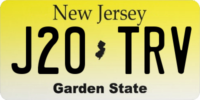 NJ license plate J20TRV