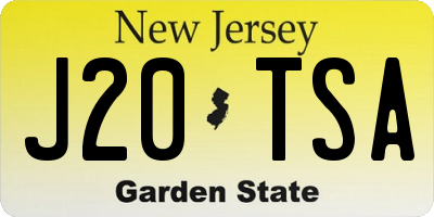 NJ license plate J20TSA