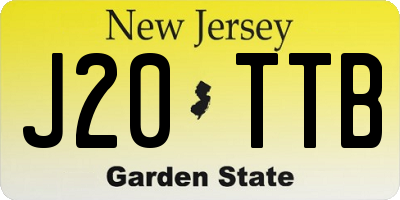 NJ license plate J20TTB
