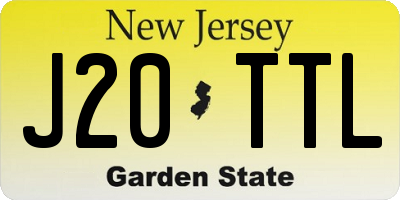 NJ license plate J20TTL