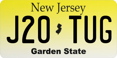 NJ license plate J20TUG
