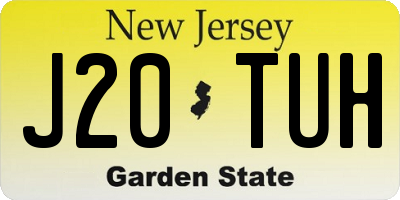 NJ license plate J20TUH