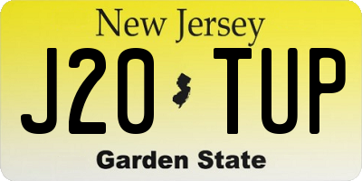 NJ license plate J20TUP