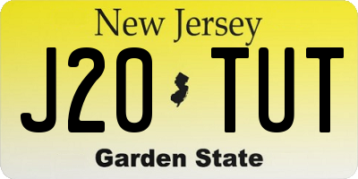 NJ license plate J20TUT