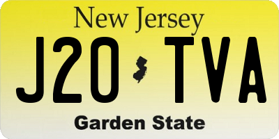 NJ license plate J20TVA