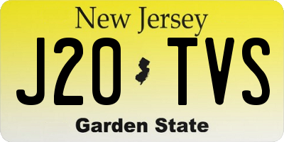 NJ license plate J20TVS