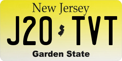 NJ license plate J20TVT