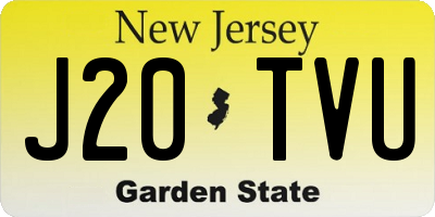 NJ license plate J20TVU