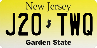 NJ license plate J20TWQ