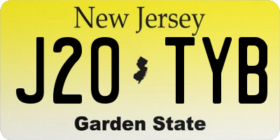 NJ license plate J20TYB