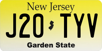 NJ license plate J20TYV
