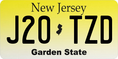 NJ license plate J20TZD
