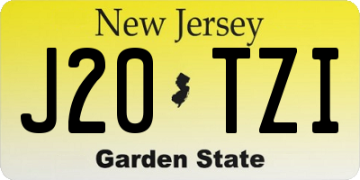 NJ license plate J20TZI