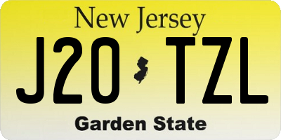 NJ license plate J20TZL