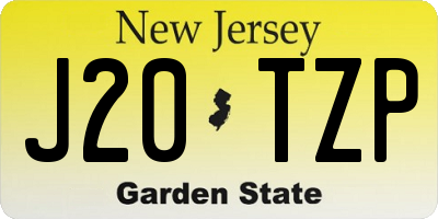 NJ license plate J20TZP