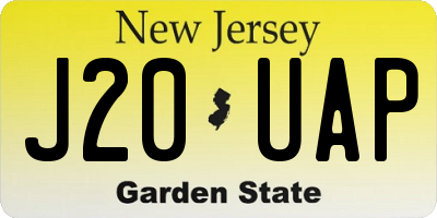 NJ license plate J20UAP