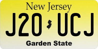 NJ license plate J20UCJ