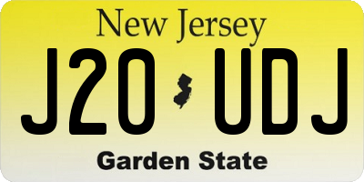 NJ license plate J20UDJ