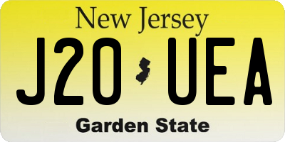 NJ license plate J20UEA