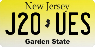 NJ license plate J20UES