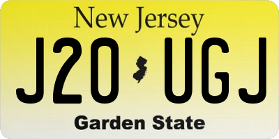NJ license plate J20UGJ