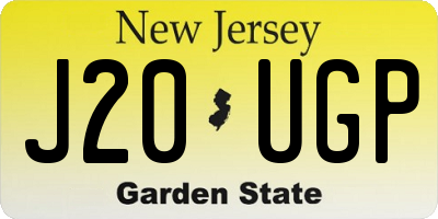 NJ license plate J20UGP