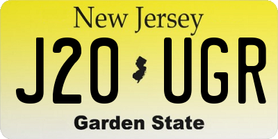 NJ license plate J20UGR