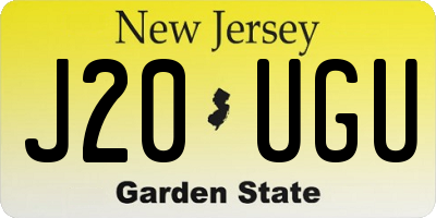 NJ license plate J20UGU
