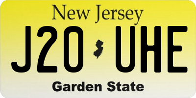 NJ license plate J20UHE
