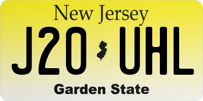 NJ license plate J20UHL