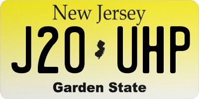 NJ license plate J20UHP