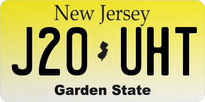 NJ license plate J20UHT