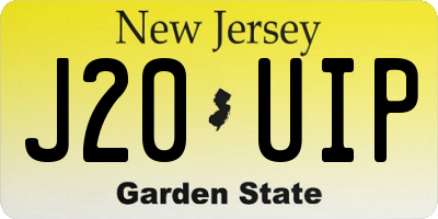 NJ license plate J20UIP