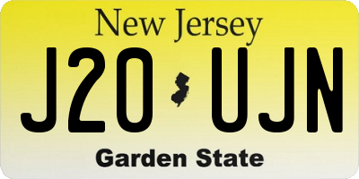 NJ license plate J20UJN