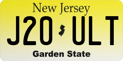NJ license plate J20ULT