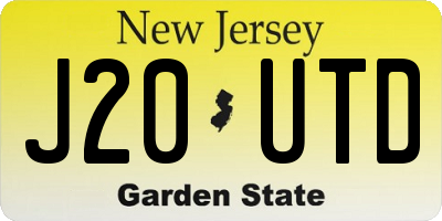 NJ license plate J20UTD