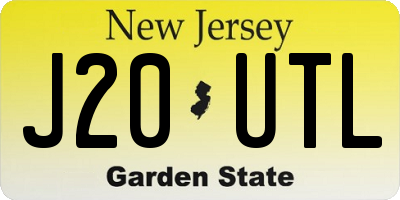 NJ license plate J20UTL