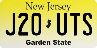 NJ license plate J20UTS