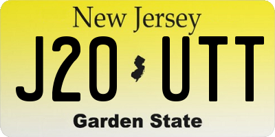 NJ license plate J20UTT