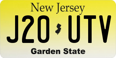 NJ license plate J20UTV